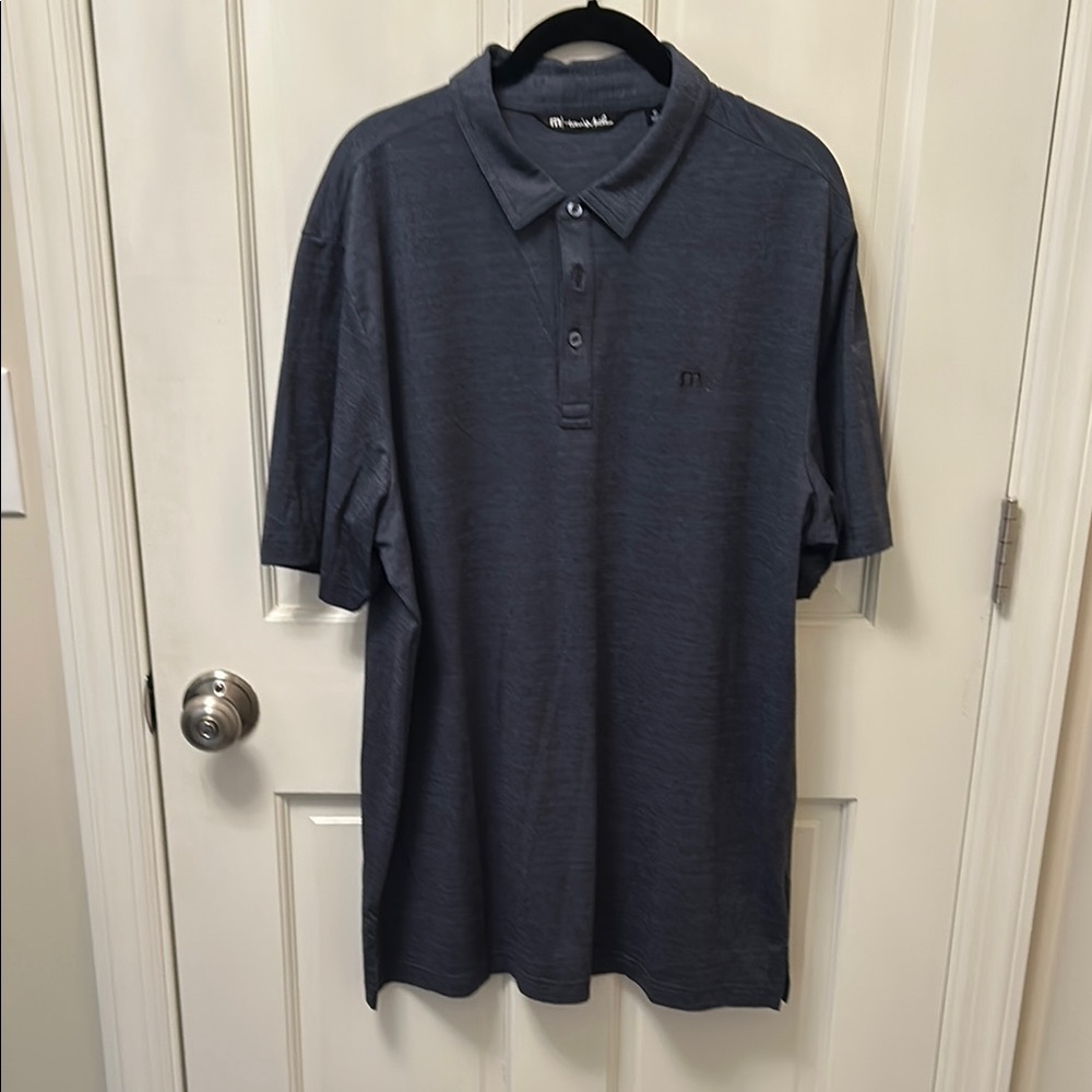 Travis Mathew Gray Polo Shirt Casual Style